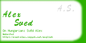 alex sved business card