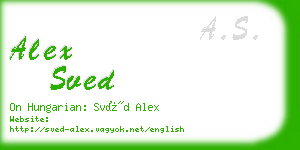 alex sved business card